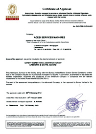 Bureau Veritas certificate of approval